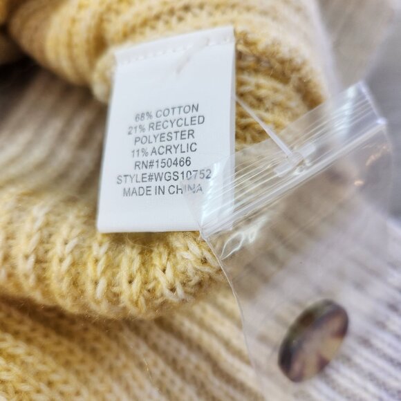 Market & Spruce Crew Neck Yellow Purple Ombre' Stripes Sweater Women's Size M - Picture 13 of 14